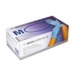 Guante de examen de nitrilo azul Medline MediGuard ® Blue