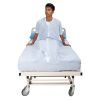 Pijama sábana Bodyfix de Medicare System para sujeción ligera, con cremalleras laterales y bandas elásticas de fijación. Pijama sábana Bodyfix para sujeción ligera de pacientes.