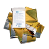 Manta térmica de emergencia oro plata. Producto de material sanitario disponible en RH Medical Care (rhmedical.es). Manta térmica de emergencia oro plata