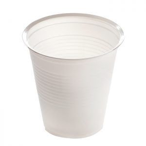 Vaso de plástico blanco 150 ml.
