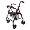 Andador plegable de aluminio con asiento, respaldo y cesta modelo Prado. Producto de material sanitario disponible en RH Medical Care (rhmedical.es). Andador plegable de aluminio con asiento, respaldo y cesta modelo Prado