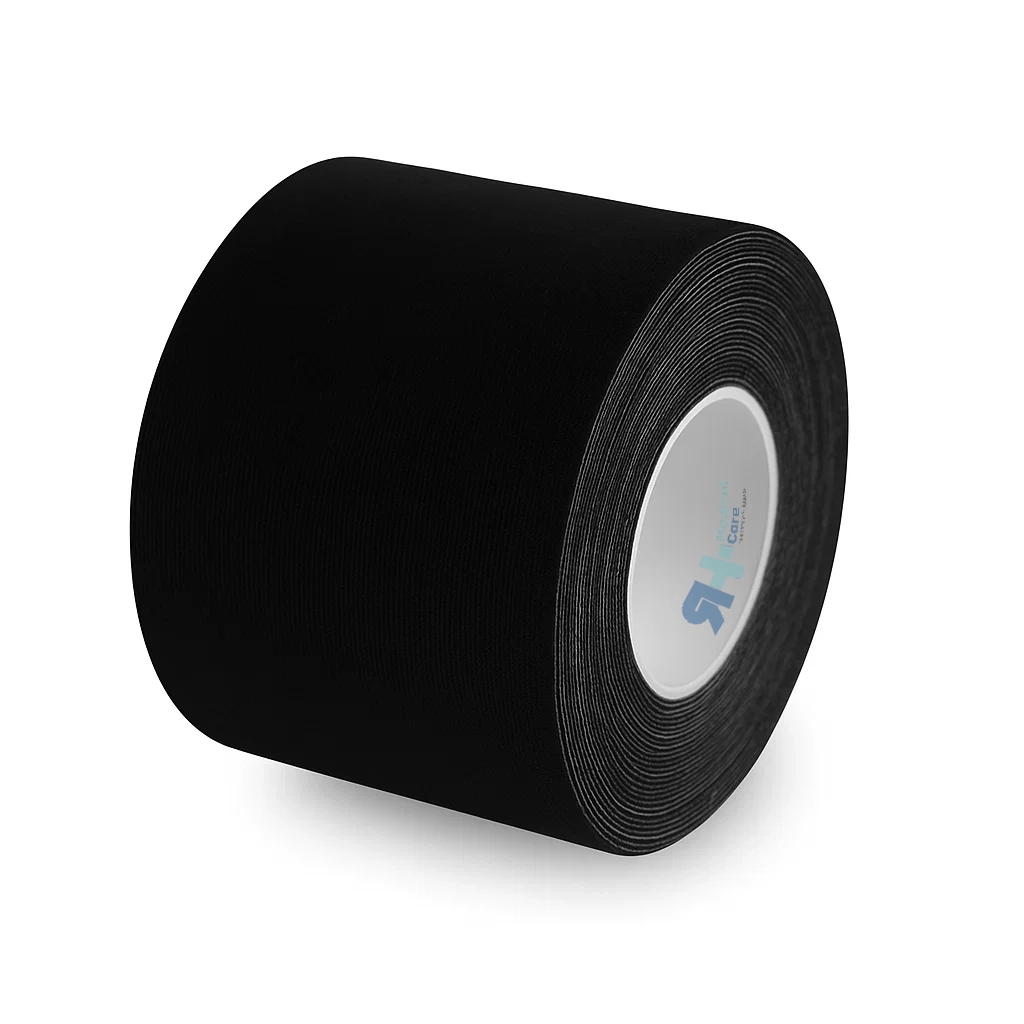 Rollo de Venda Terapéutica Alba Sport en color negro, disponible para tratamiento de lesiones y rehabilitación.