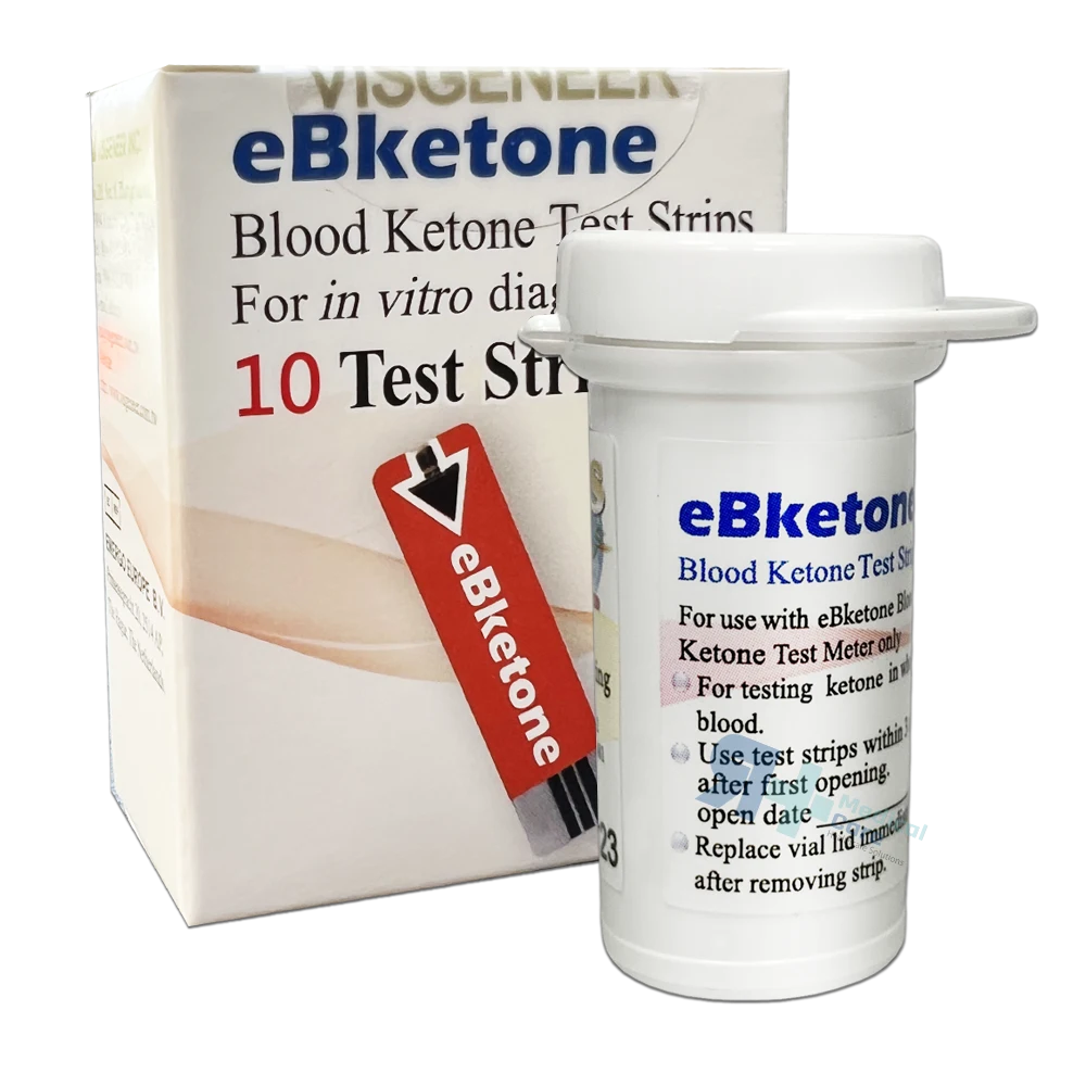 Tiras reactivas para análisis de cetonas en sangre eBketone (cetonemia), material sanitario
