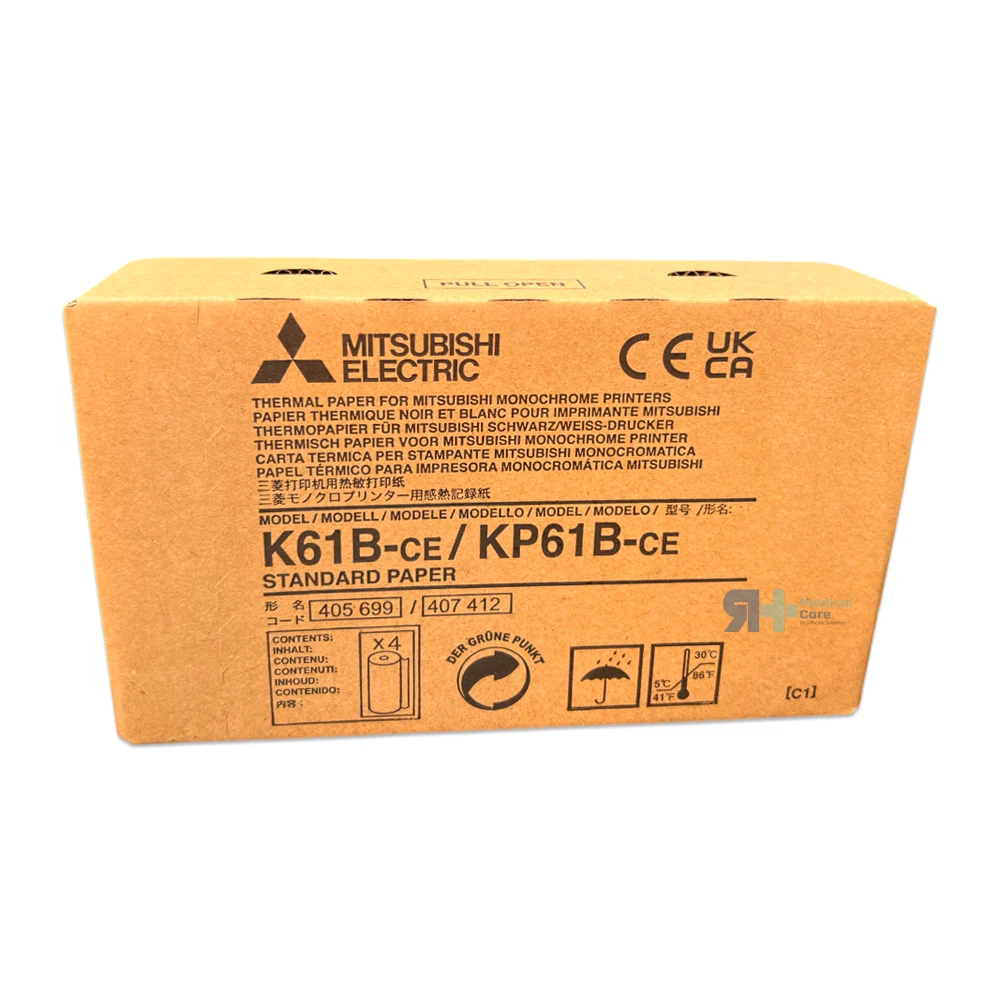 Papel registral térmico Mitsubishi K61B-CE / KP61B-CE - RH Medical Care