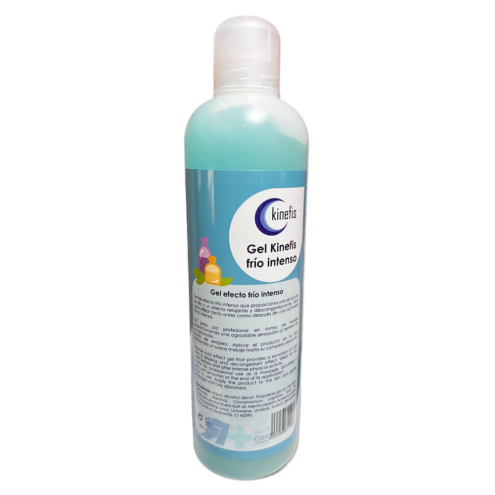 Gel de frío Kinefis 500 ml efecto frío intenso y relajante.