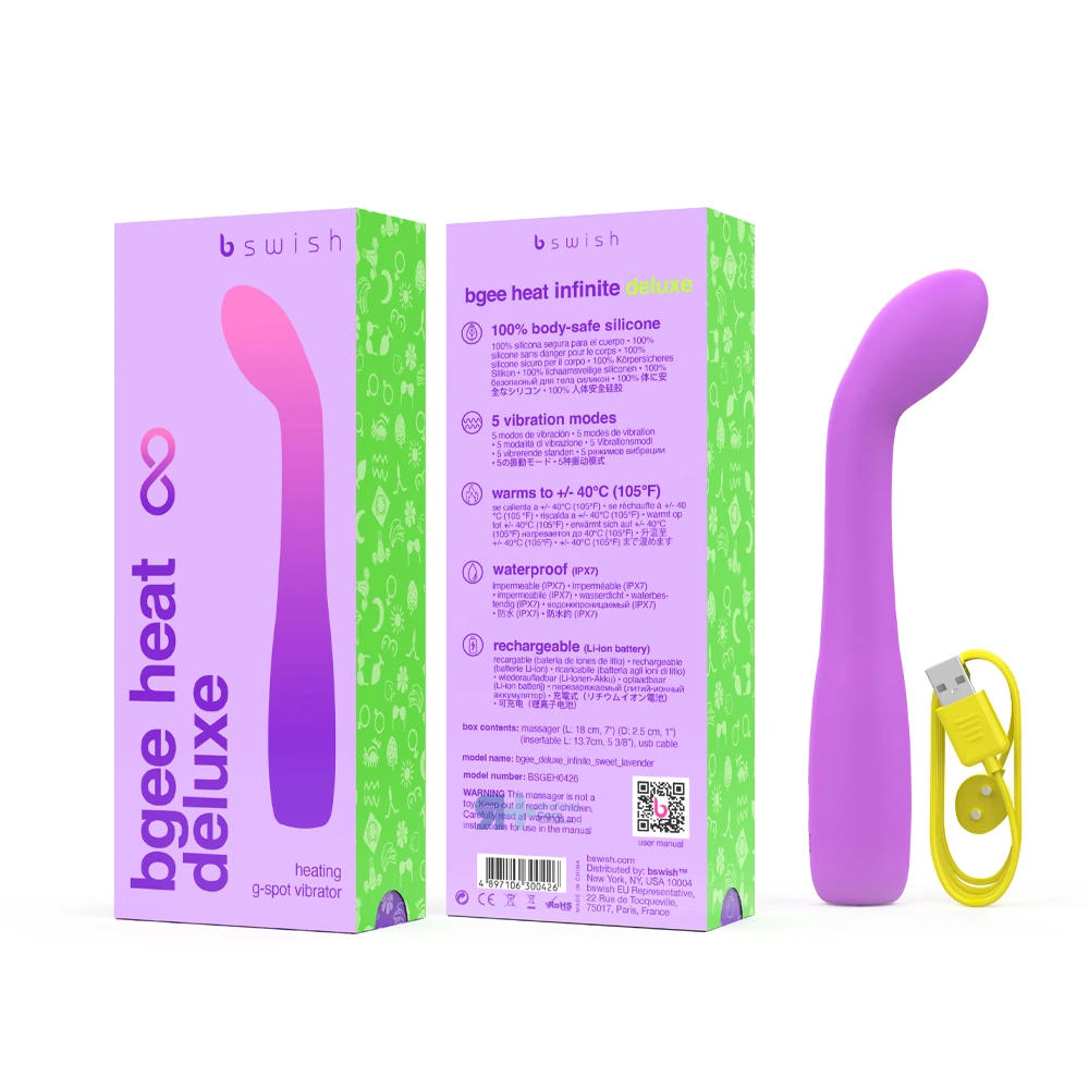 Masajeador de suelo pélvico BGee Heat Infinite Deluxe Lavanda, material sanitario