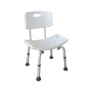 Silla de ducha con respaldo y regulable en altura Lini