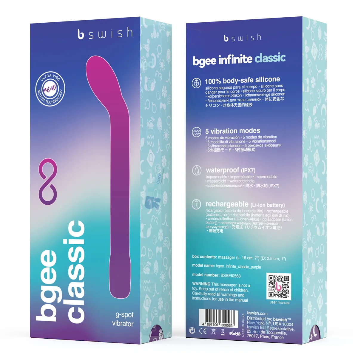 BGee Infinite Classic - Recargable con batería, material sanitario