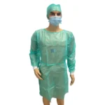 Bata de paciente de polipropileno laminado verde