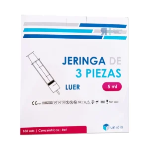 Jeringa de 3 cuerpos cono Luer Unidix