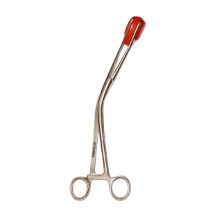 Pinza uterina curva 30 cm.