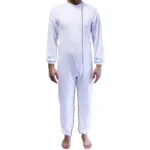 Pijama geriátrico de una pieza con cremallera trasera y delantera, ideal para personas con Alzheimer o demencia en protocolo sin sujeción