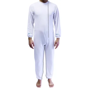 Pijama geriátrico de una pieza con cremallera trasera y delantera, ideal para personas con Alzheimer o demencia en protocolo sin sujeción