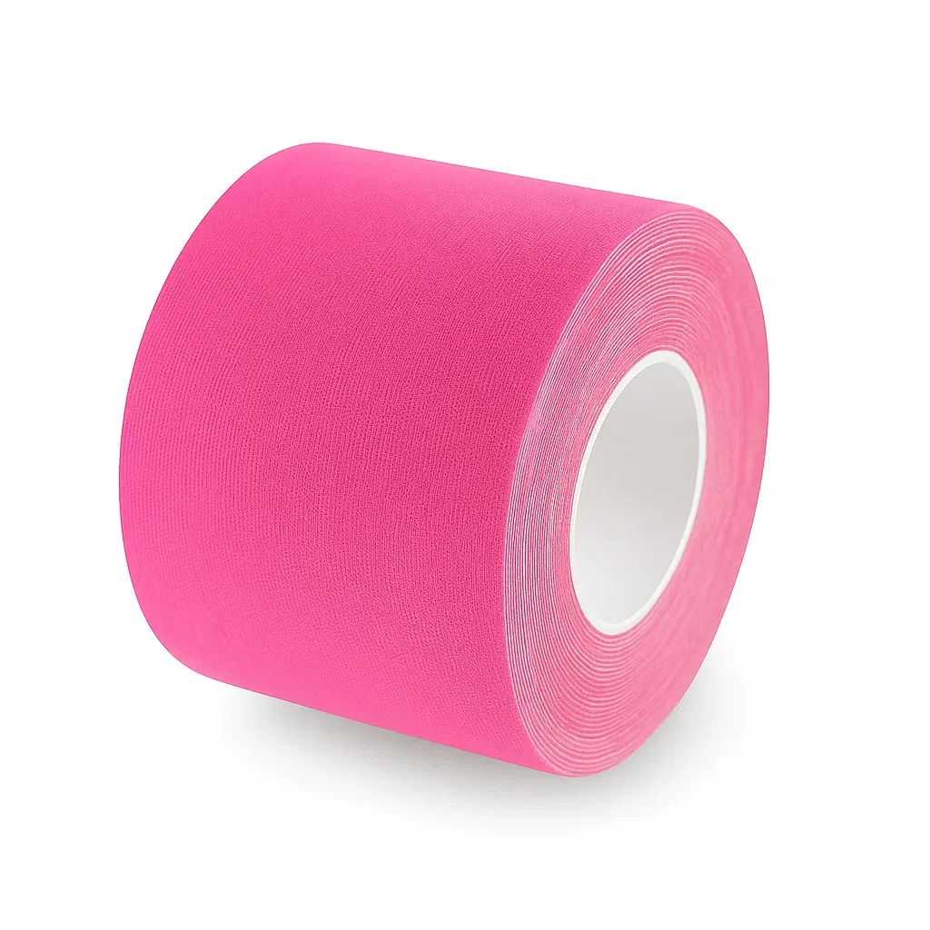 Rollo de Venda Terapéutica Alba Sport en color rosa, utilizado para fisioterapia y recuperación muscular.