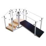 Escalera de 3 peldaños con rampa para rehabilitación