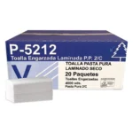 Toallas plegadas en V de pasta de 2 capas celulosa pura