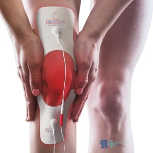 Electrodo adhesivo TENS/EMS con forma anatómica para rodilla y conector de pin de 2mm