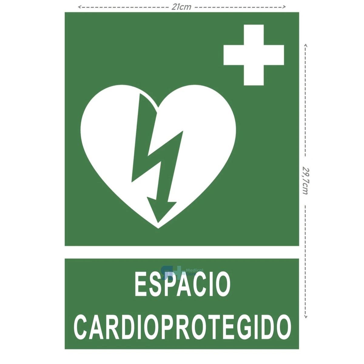 Adhesivo Espacio Cardioprotegido DIN-A4