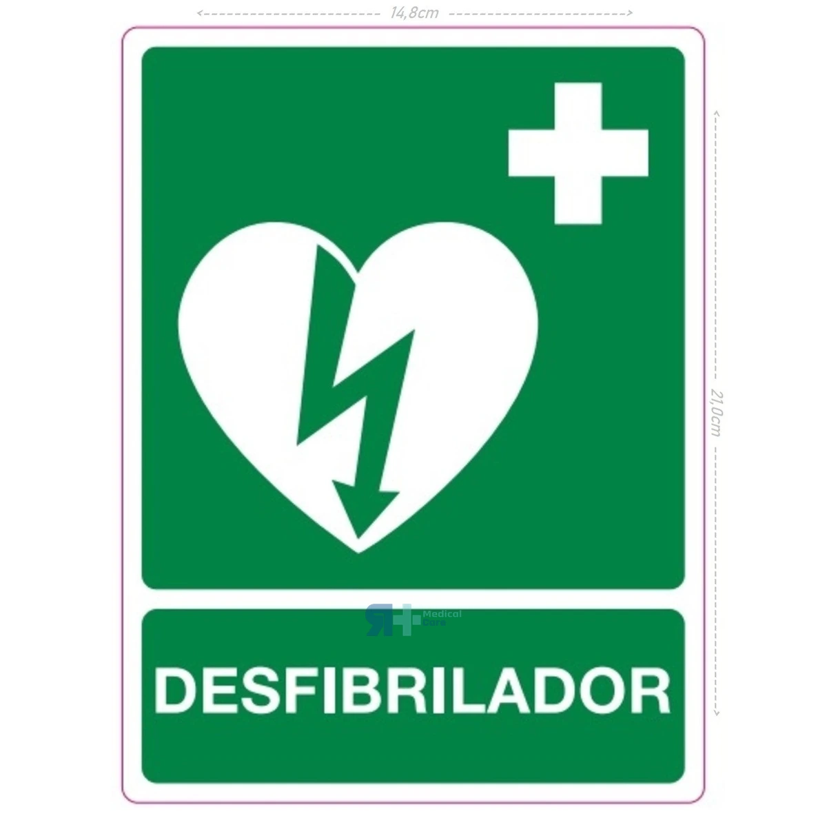 Adhesivo Señalización DEA ILCOR DIN-A4