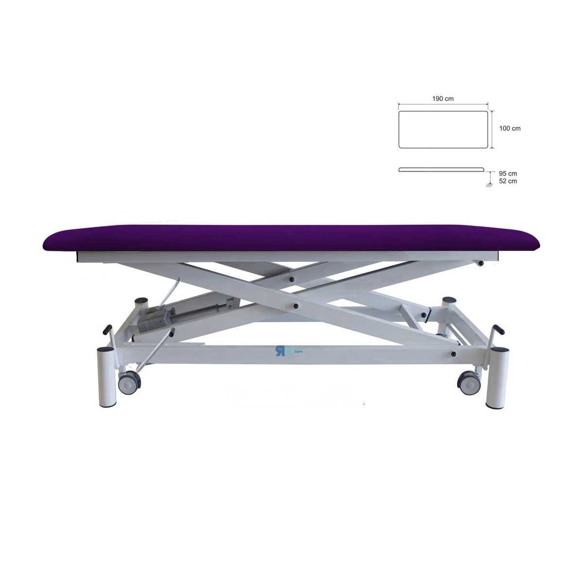Camilla Bobath H-432R con Bobath, sin orificio facial y sin desplazamiento lateral