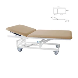 Camilla eléctrica 2 cuerpos E-312-R1 120 cm bobath ruedas