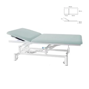 Camilla eléctrica 2 cuerpos E-310R 120 cm bobath +70º