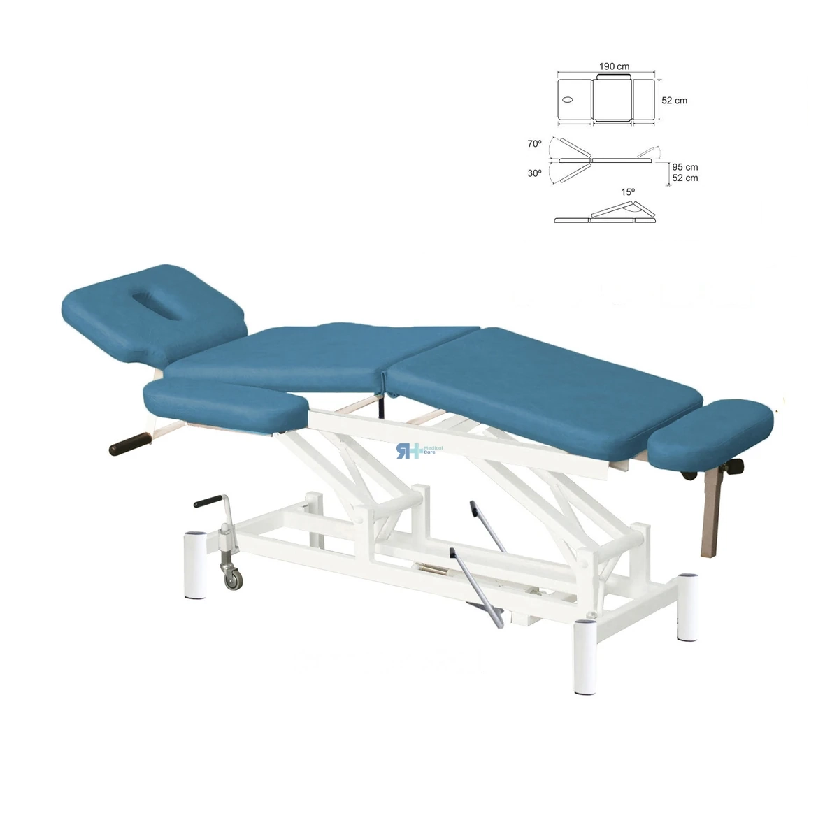 Camilla hidráulica H-429R con orificio facial
