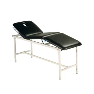Camilla metálica M-107 con orificio facial y respaldo regulable lumbar