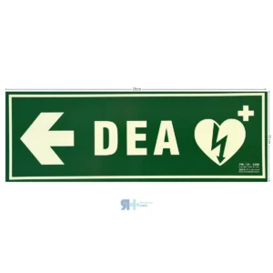 Cartel Indicador de Flecha Izquierda Luminiscente DEA