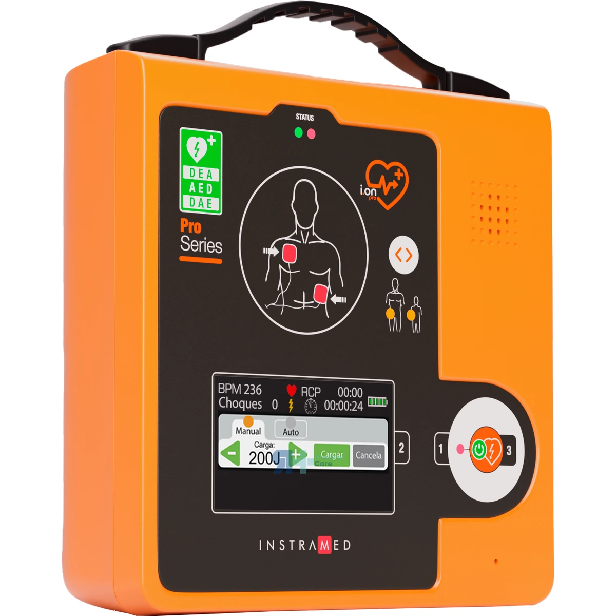 Desfibrilador I.ON PRO con ECG 360J Modo Manual y Pantalla Táctil