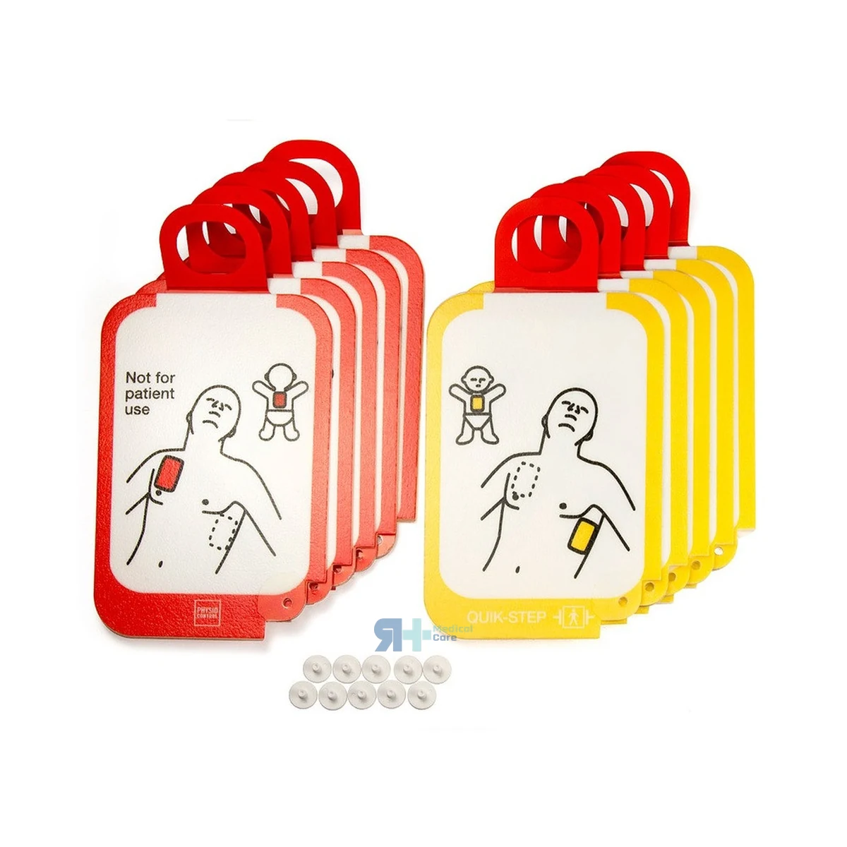 Electrodos de Recambio para Desfibrilador Trainer CR2 - Juego de 5 Pares - RH Medical Care