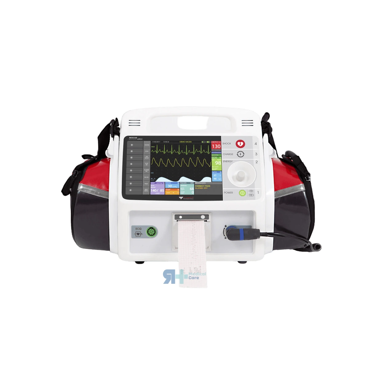Monitor Desfibrilador Rescue Life 9 con Impresora, ECG 12 Canales y Temperatura