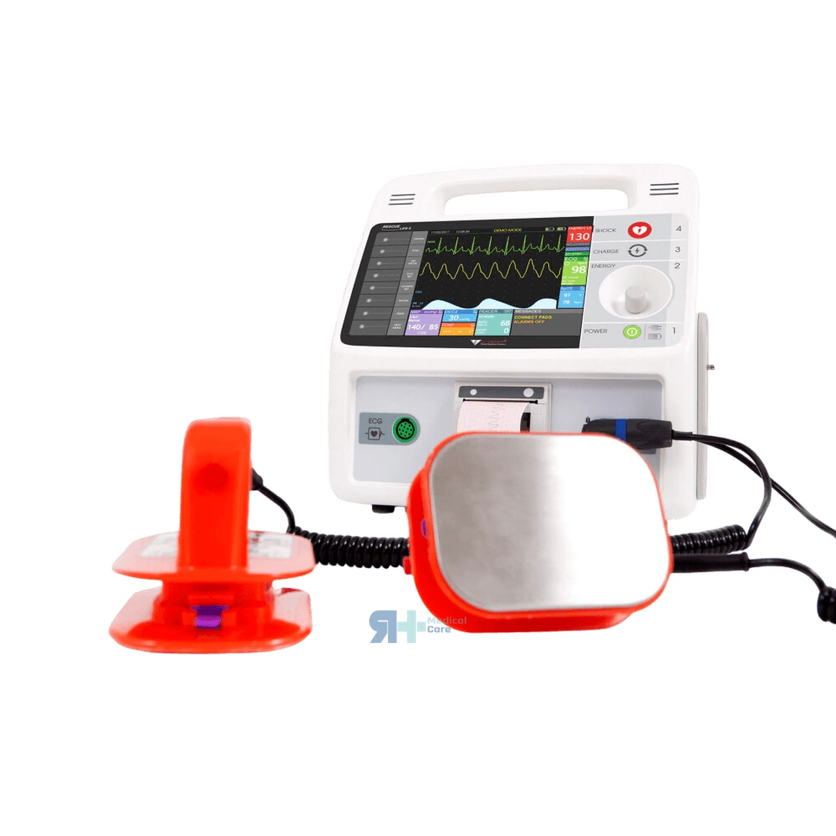 Monitor Desfibrilador Rescue Life 9 con Impresora, ECG 12 Canales y Temperatura, equipamiento clínico