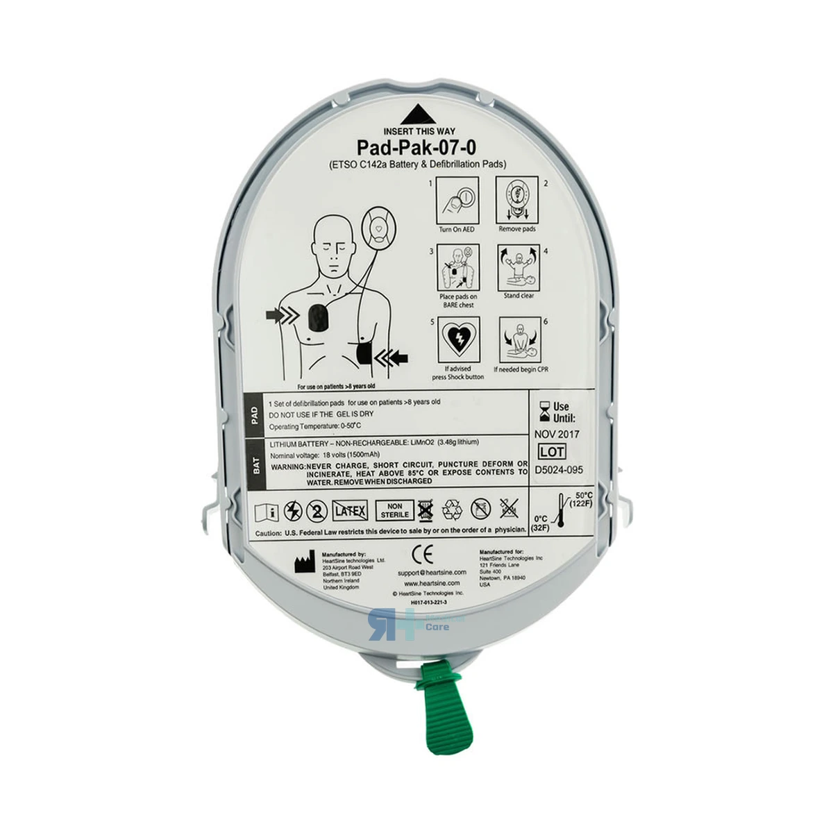 PAD-PAK Adulto de Aviación con Batería y Electrodos