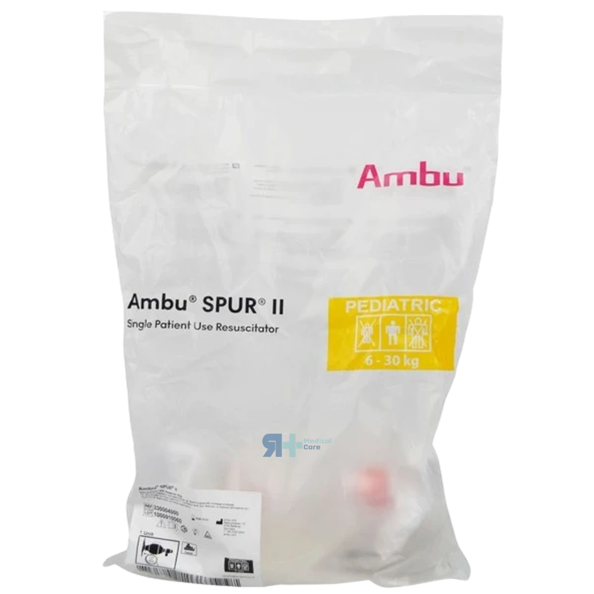 Resucitador Manual de un Solo Uso Pediátrico - Ambu Spur II - RH Medical Care