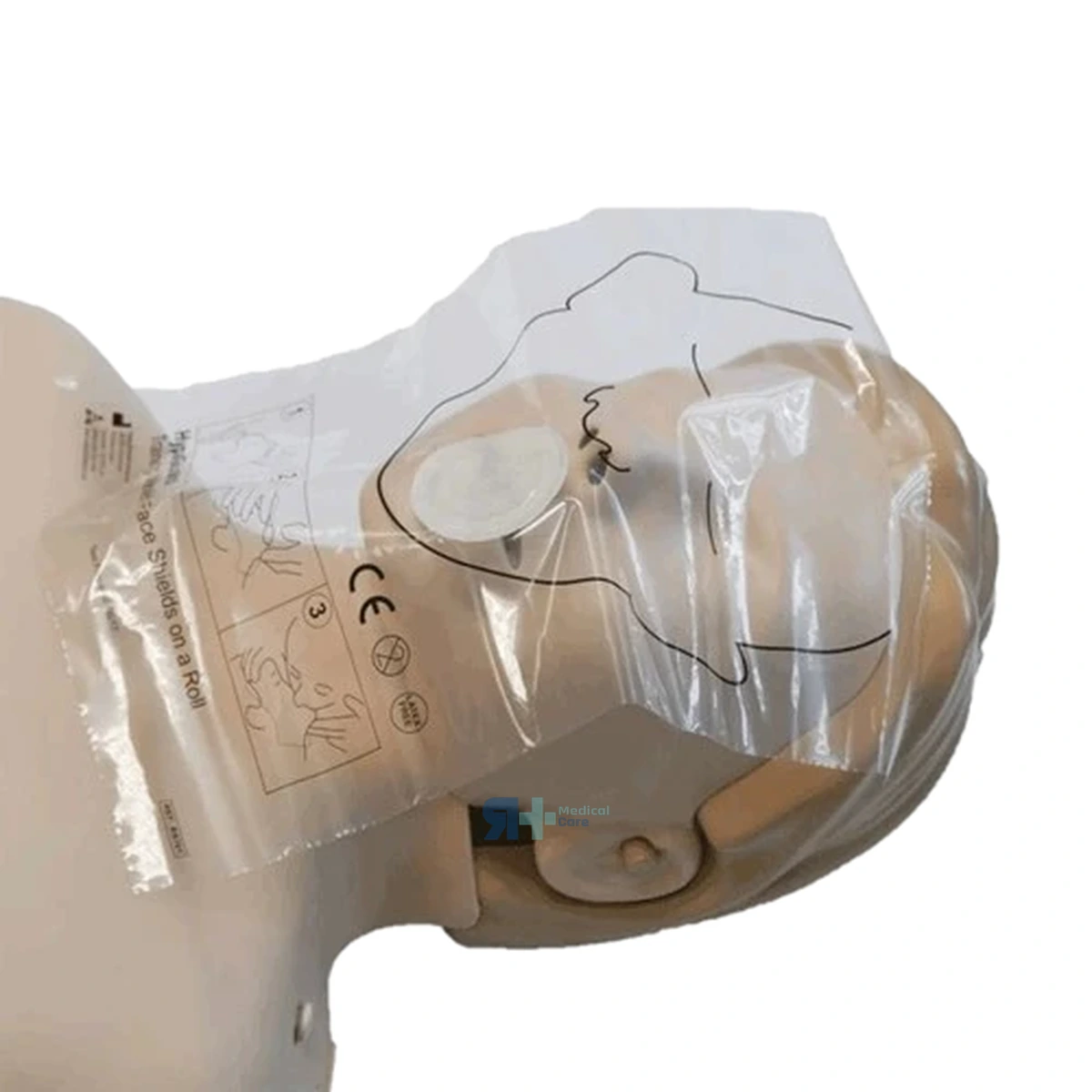 Rollo de 36 Protectores Faciales para RCP, equipamiento clínico