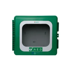 Vitrina Exterior Estanca ARKY Verde para Desfibrilador con Alarma