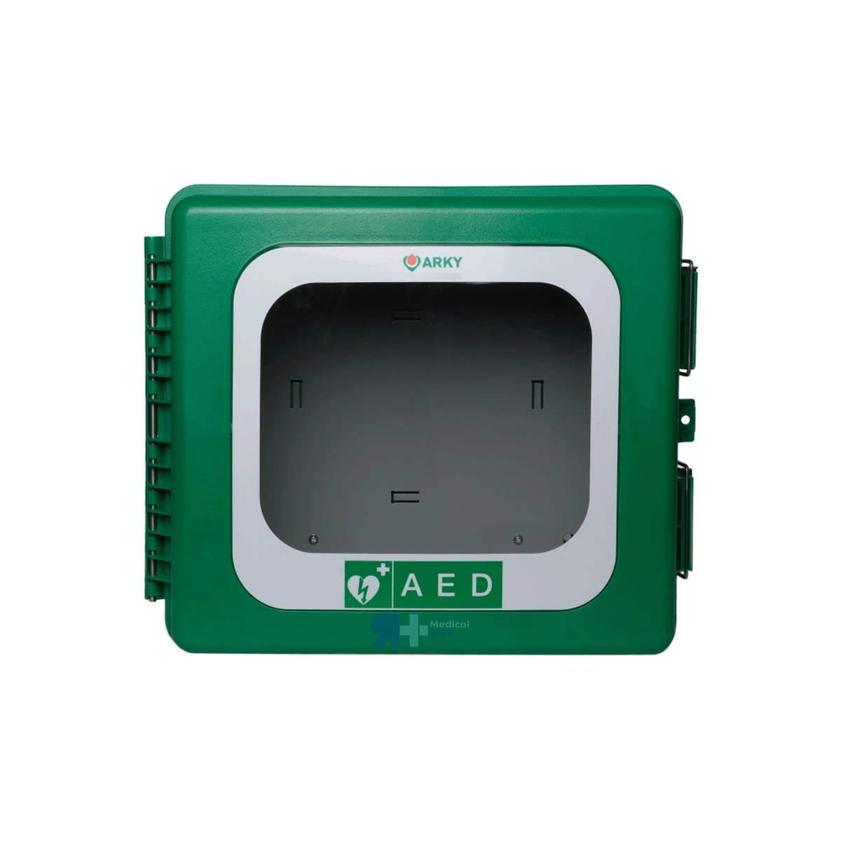 Vitrina Exterior Estanca ARKY Verde para Desfibrilador con Alarma