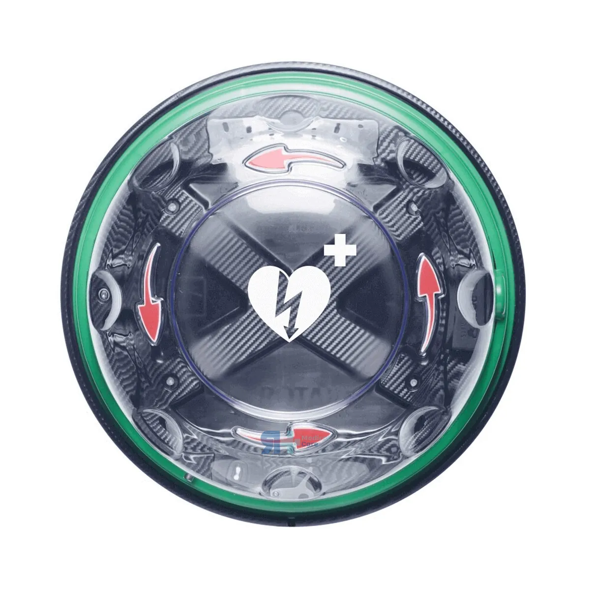 Vitrina Rotaid Solid Plus con Flechas Rojas y Alarma para Desfibrilador