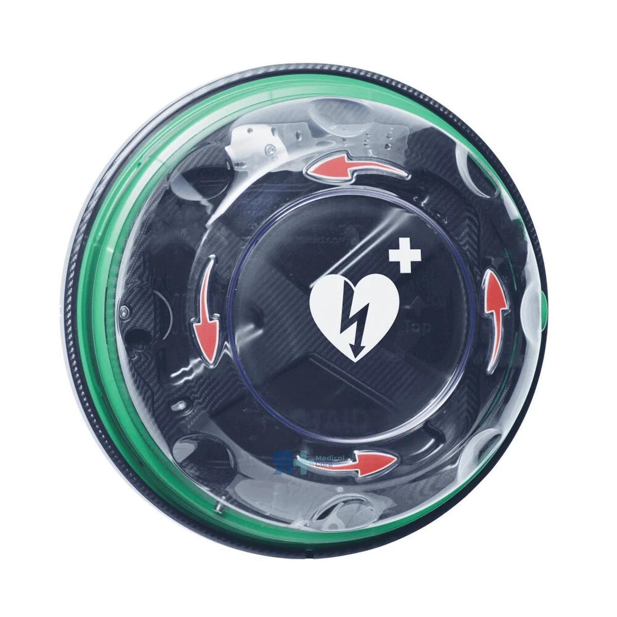 Vitrina Rotaid Solid Plus con Flechas Rojas y Alarma para Desfibrilador - RH Medical Care