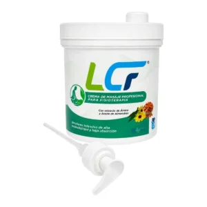 Crema de masaje para fisioterapia LCF de 1 kg con bomba dosificadora