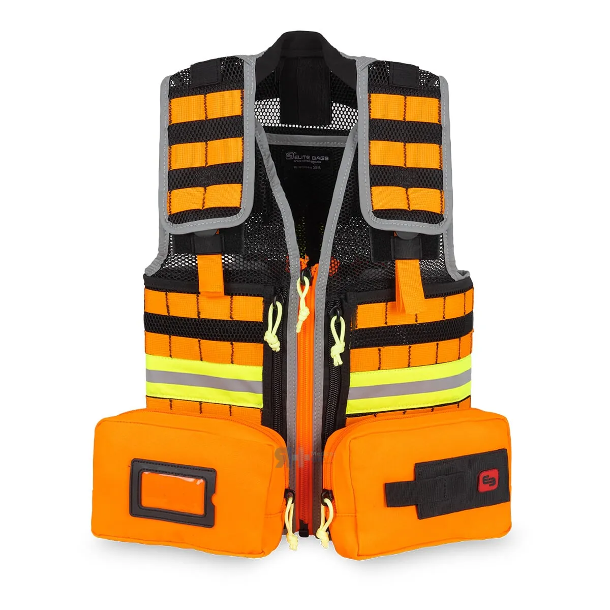 Chaleco técnico de emergencias sanitarias E-VEST Elite Bags equipado por personal sanitario