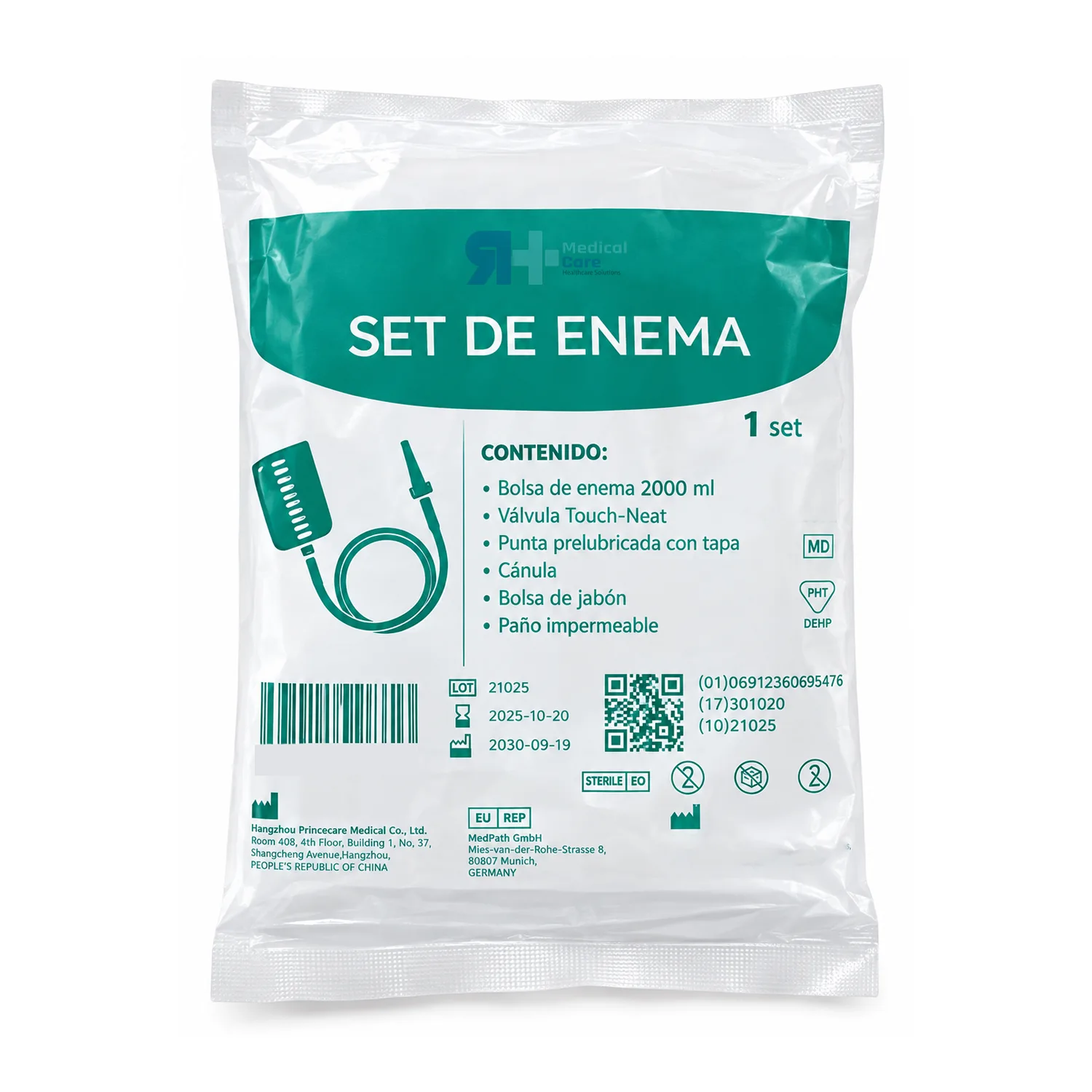 Set de enema desechable 1500 ml - Imagen 2